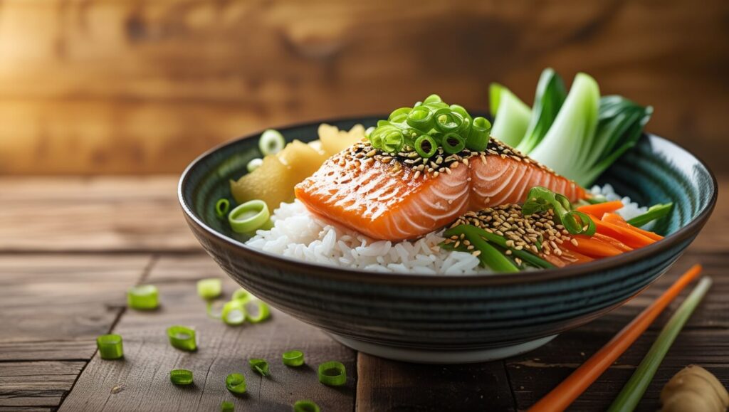 Asian-Inspired Teriyaki Salmon Bowls