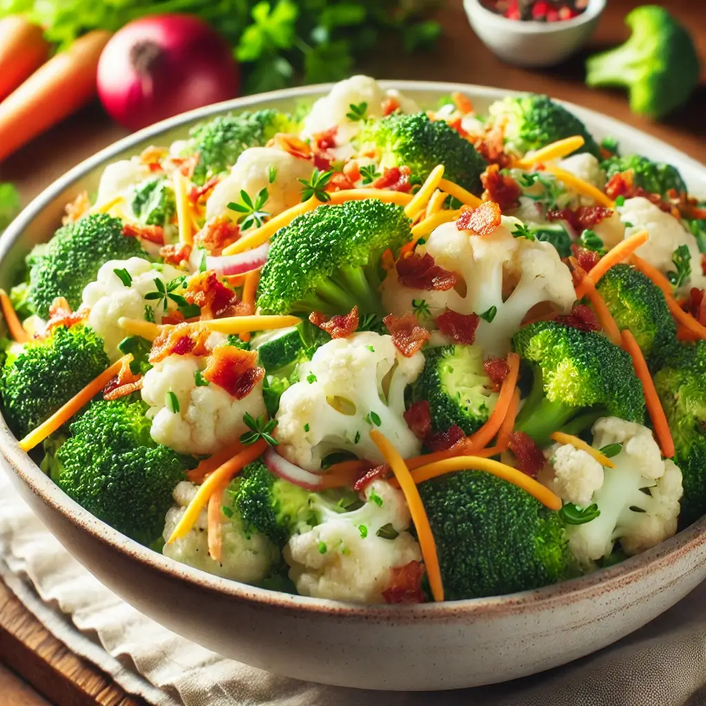 Broccoli Cauliflower Salad Recipe