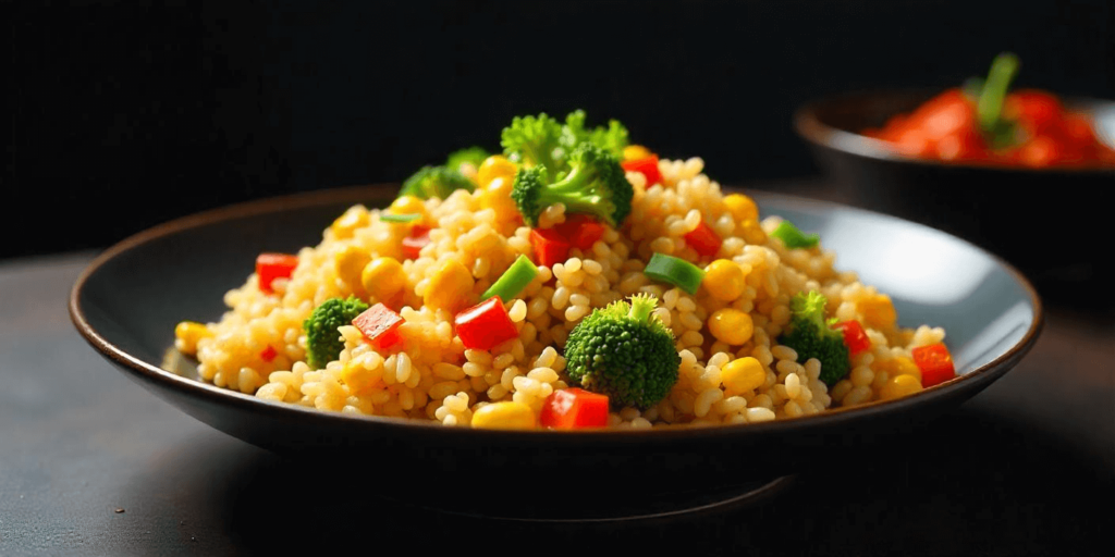 Fried rice with veggies recipe