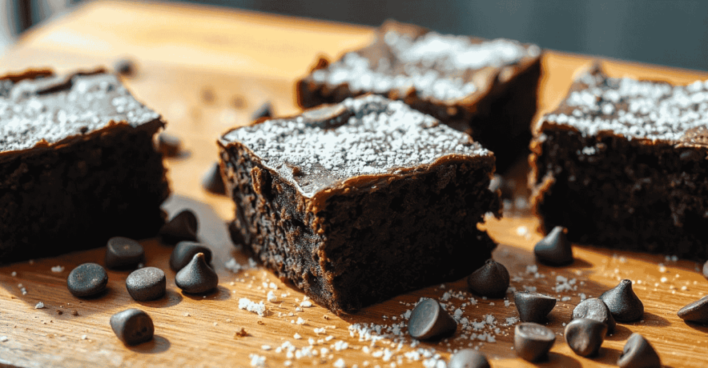 A plate of Brownie Recipe brownies, rich in chocolate flavor and topped with nuts