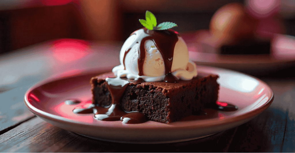 A decadent, fudgy brownie fresh from the oven, perfect for any chocolate lover