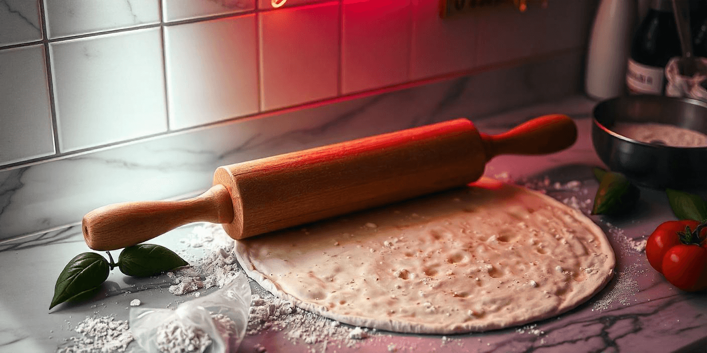 Using a Rolling Pin for pizza