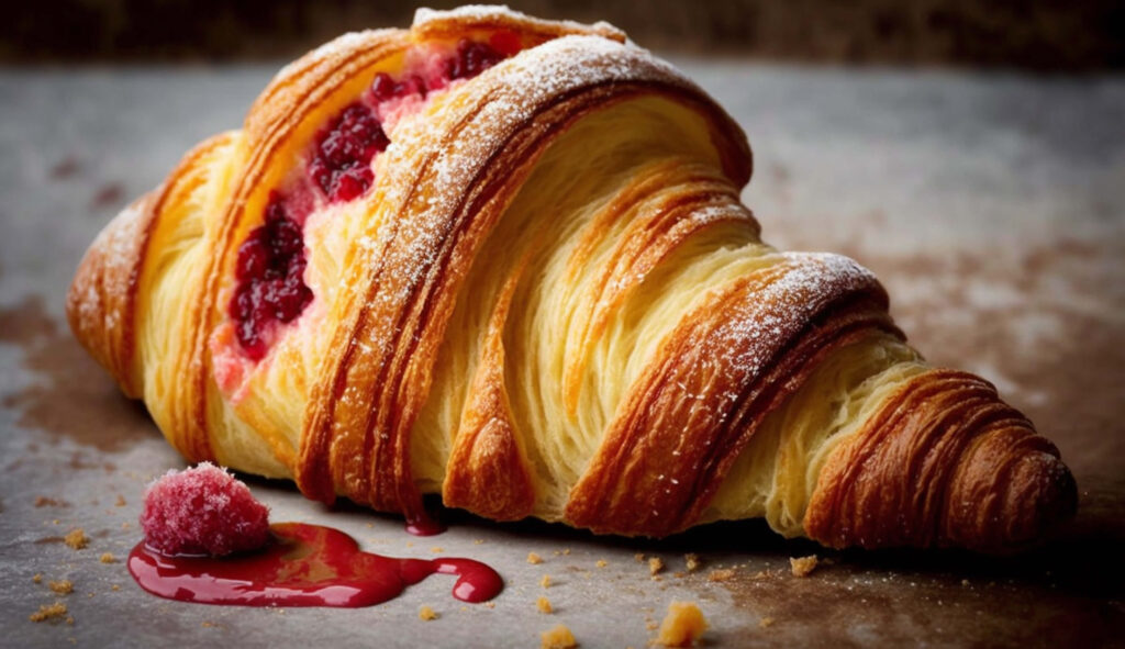 croissant-with-raspberry-filling