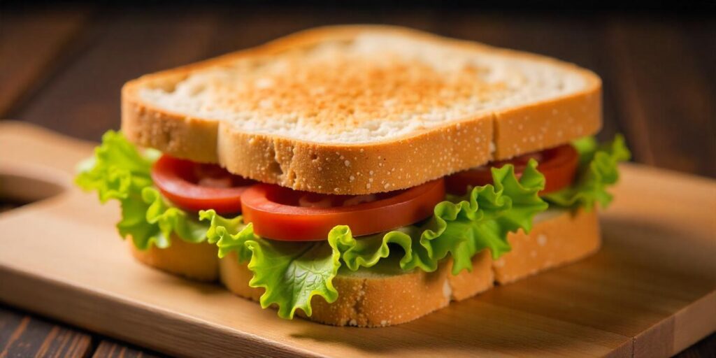 Close-up of a perfectly baked loaf of sandwich bread with a crisp, golden crust