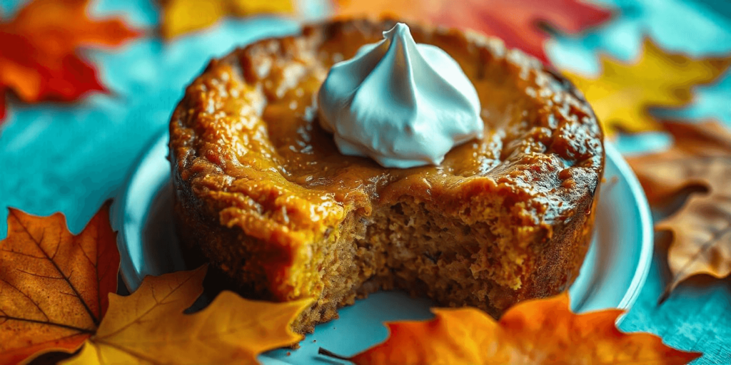 Sliced pumpkin dump cake with a perfect mix of spices and sweetness.