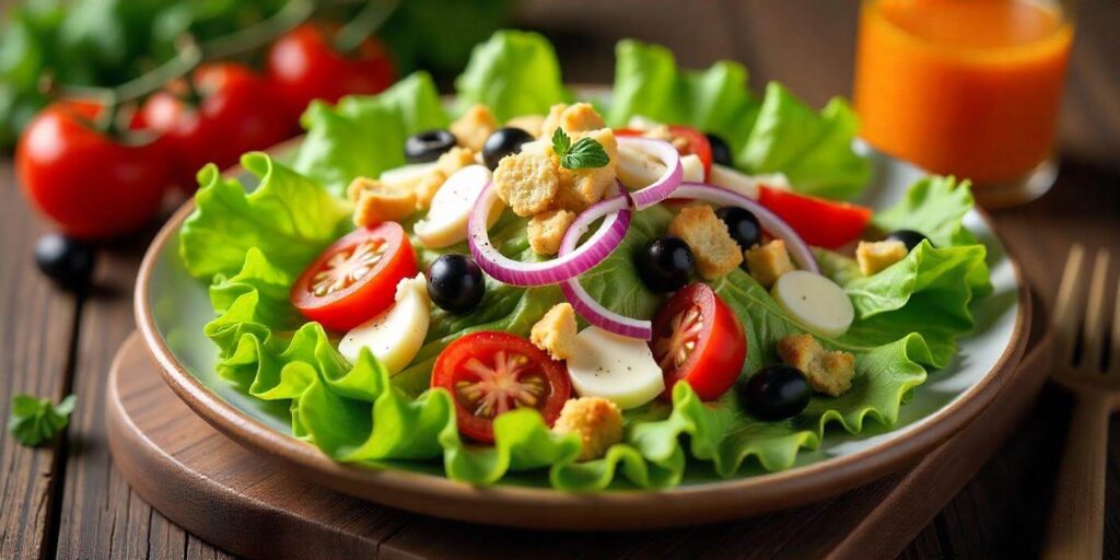 A serving of Olive Garden salad with fresh ingredients, ready to enjoy.