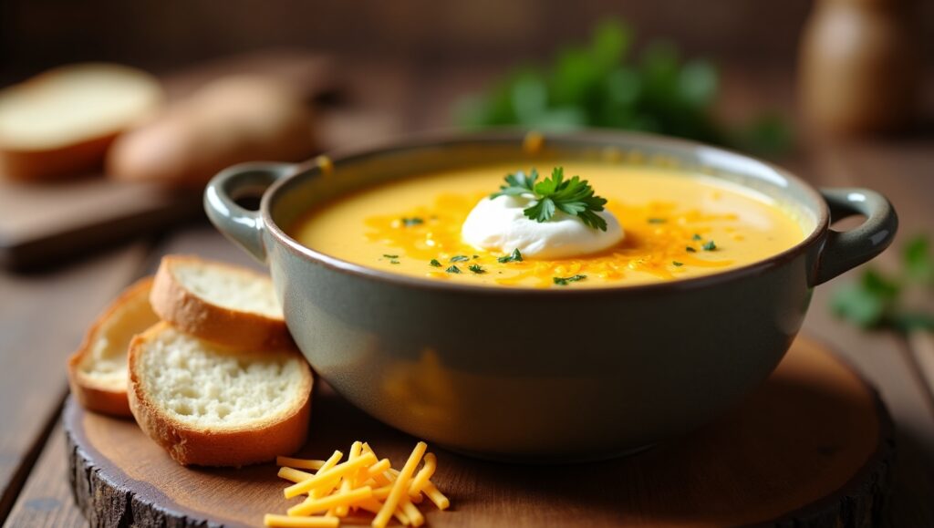 The ultimate comfort food: Cozy Potato Soup Recipe with a smooth, velvety texture