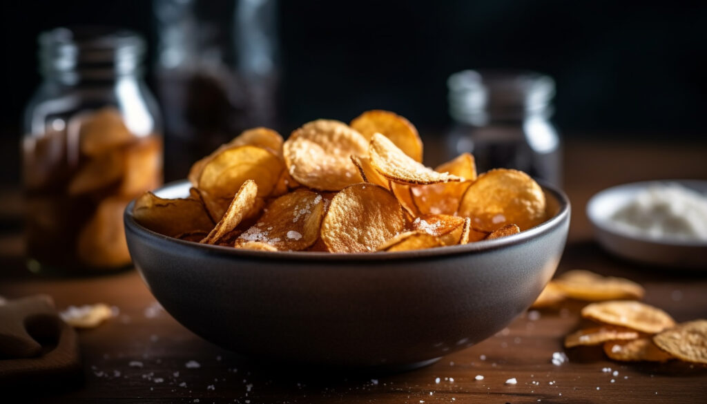 Crunchy homemade french fries, deep fried