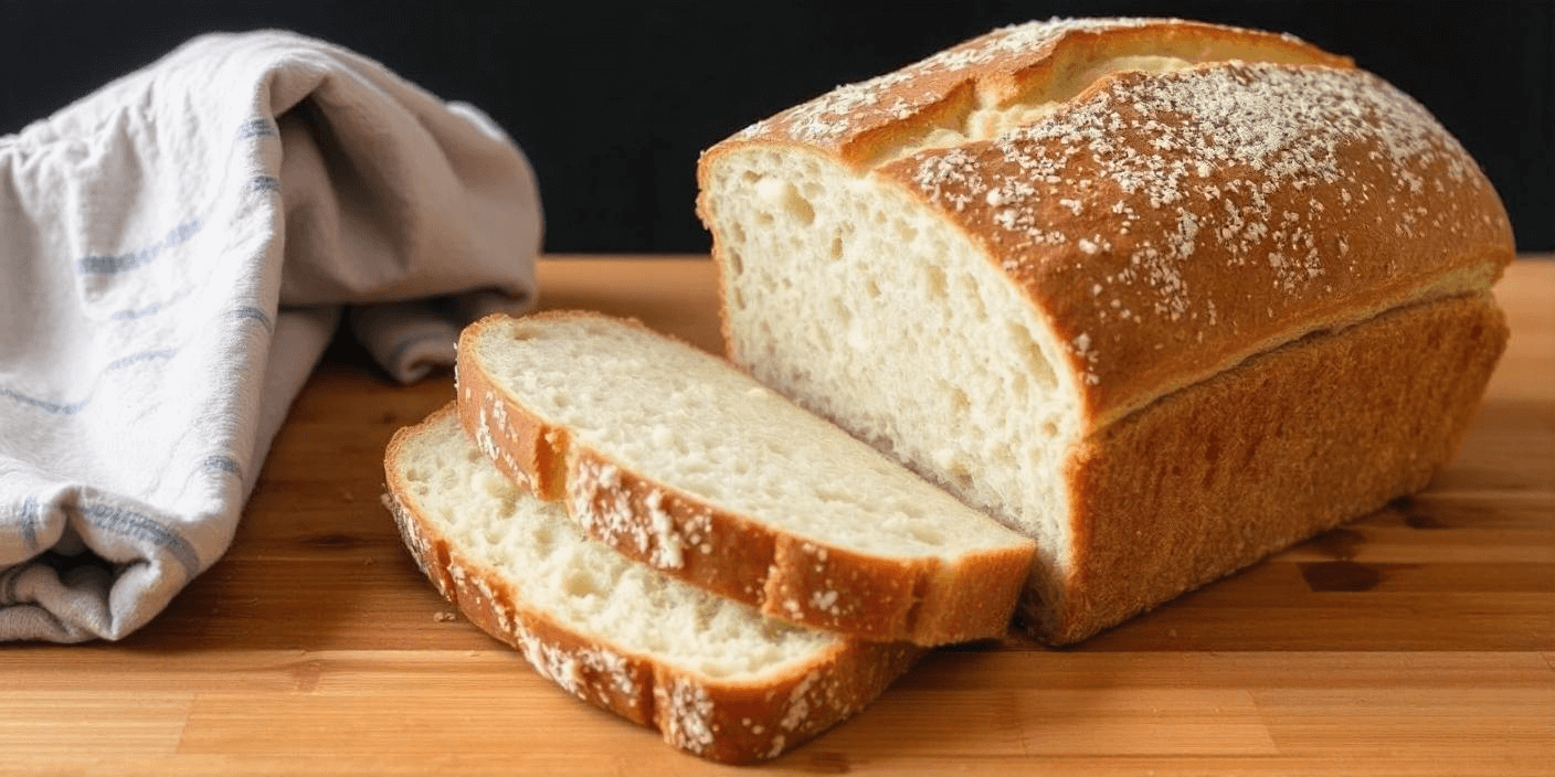 Artisan sourdough bread with a golden crust and soft interior
