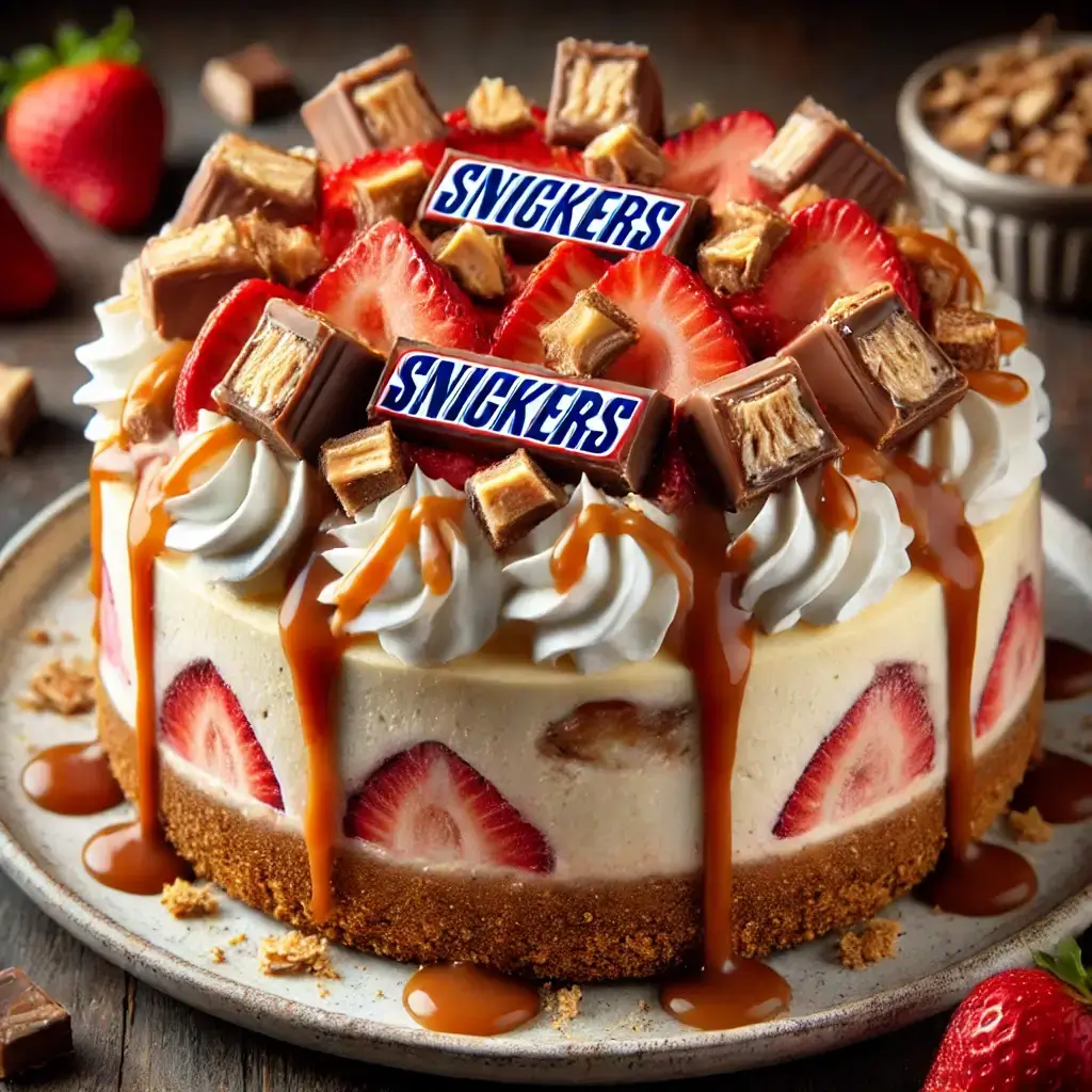 Snickers Strawberry Cheesecake