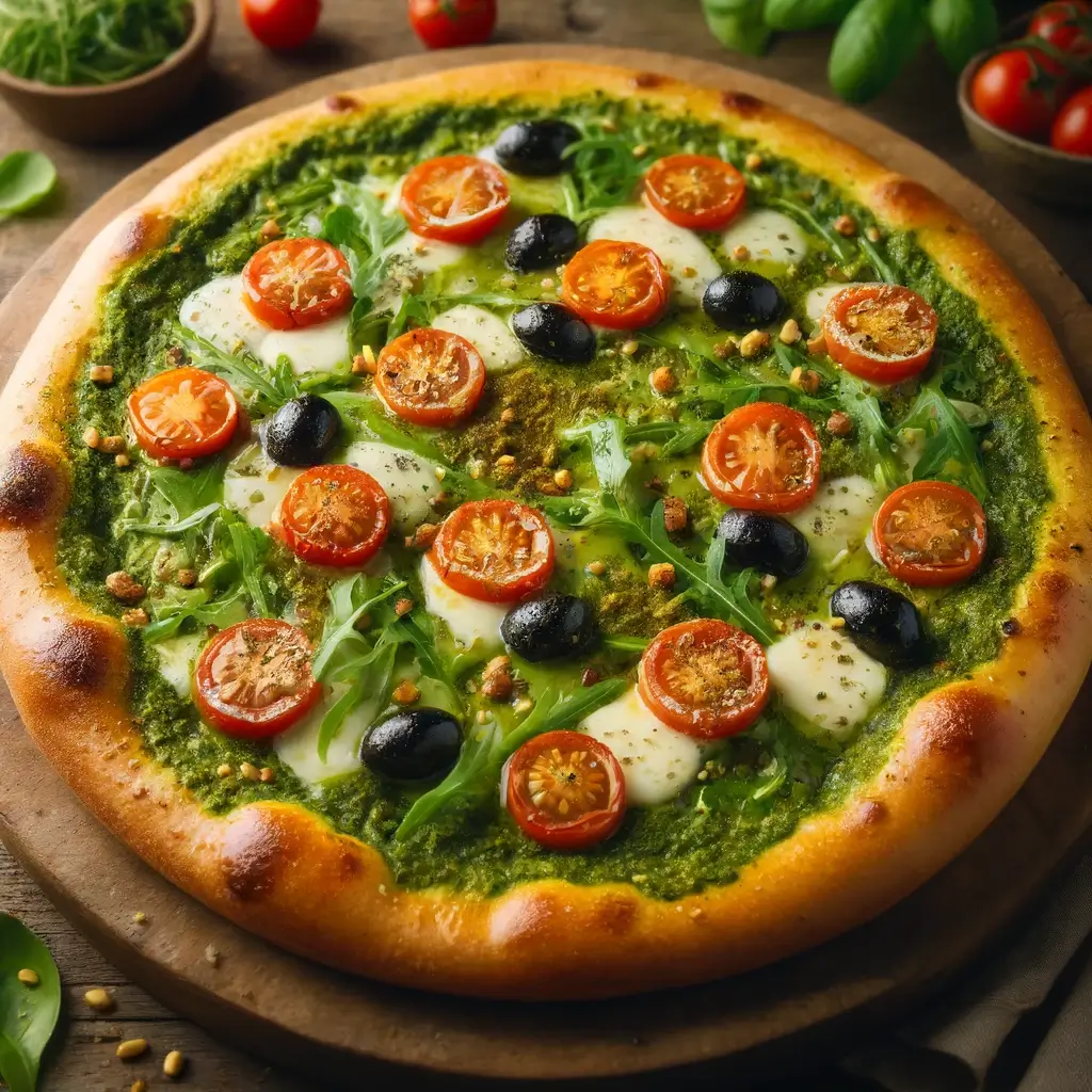 Pesto Sauce Vegetarian Pizza