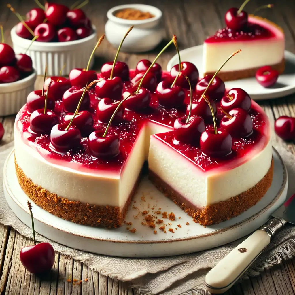 No Bake Cherry Cheesecake