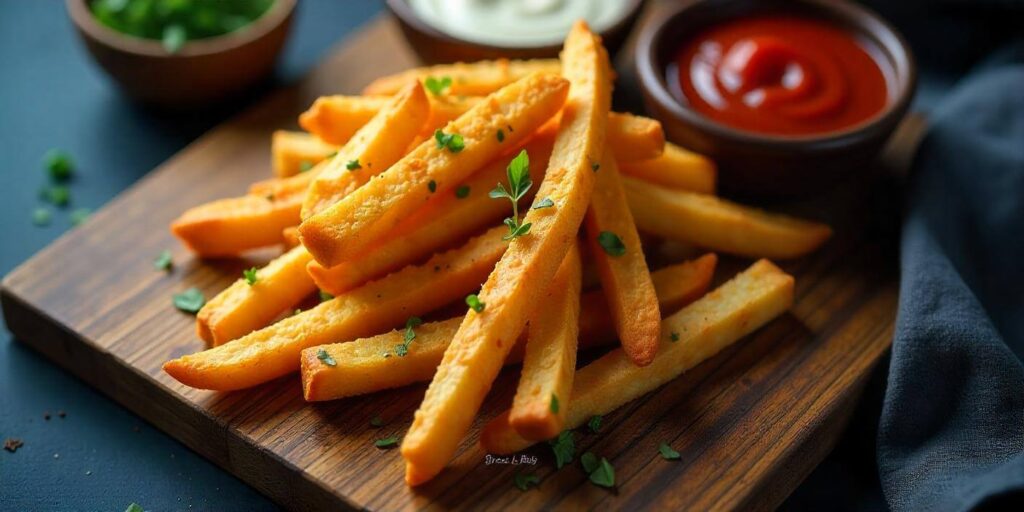 A plate of crispy homemade chicken fries served with dipping sauce