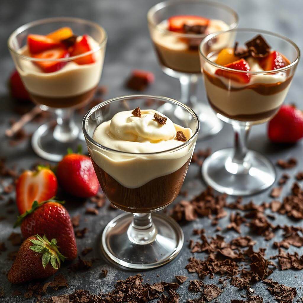 Rich and creamy mousse dessert cups