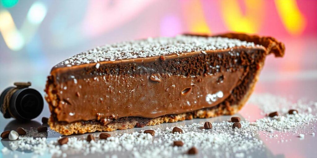 Freshly baked chocolate pie