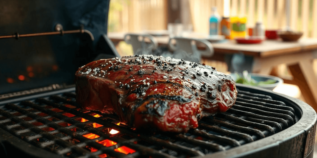 Perfectly cooked ribeye roast