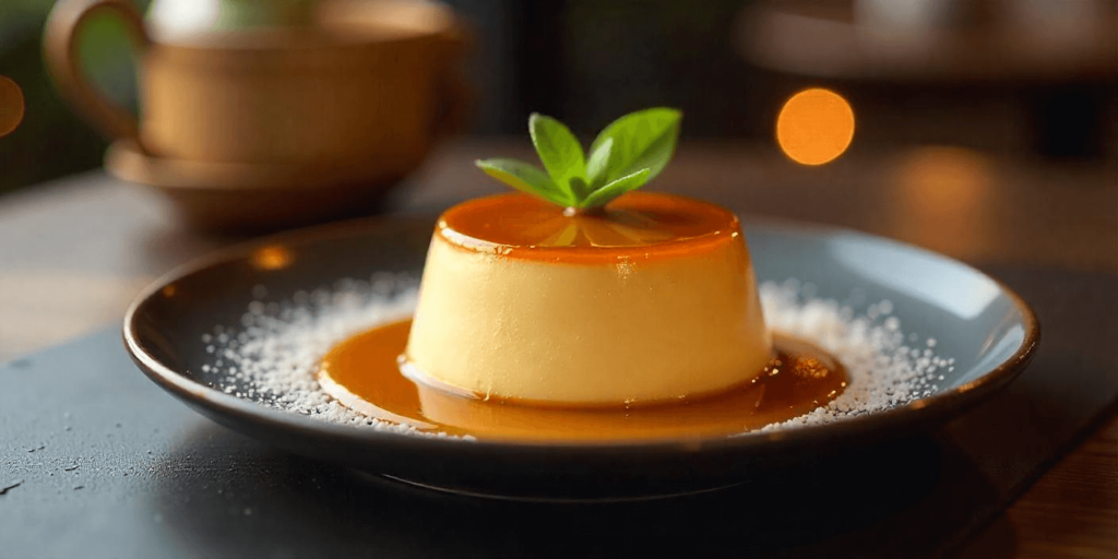 Close-Up of Coffee Panna Cotta