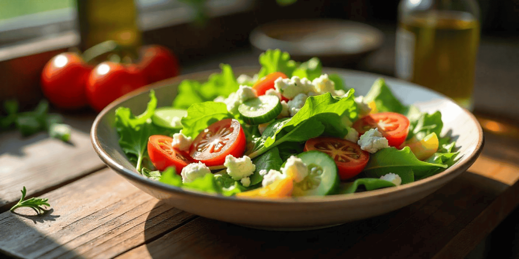 Fresh mixed greens salad