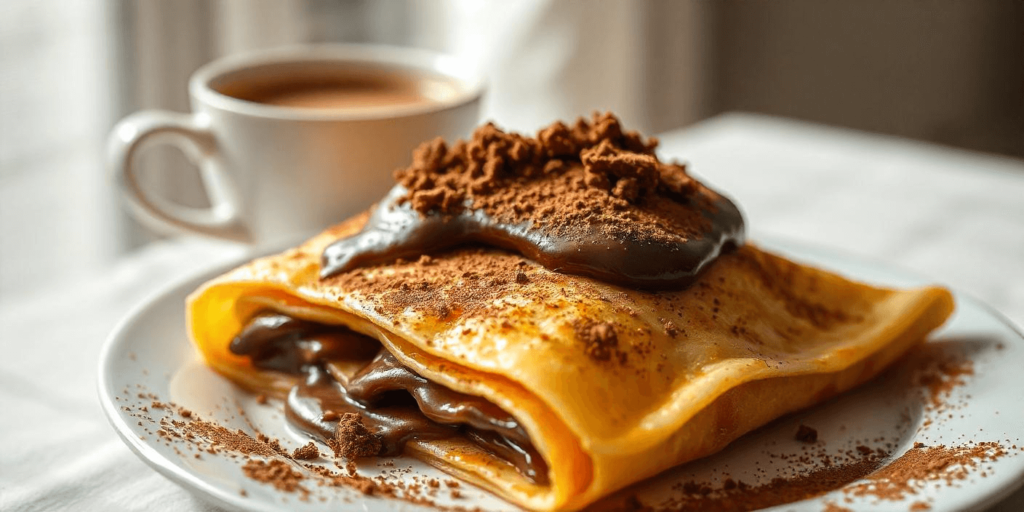 Savory crepe with chocolate