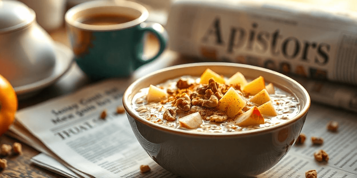 Protein Overnight Oats in a jar with fresh fruit and nuts