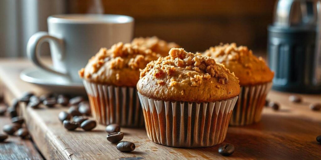 golden-brown coffee cake muffins