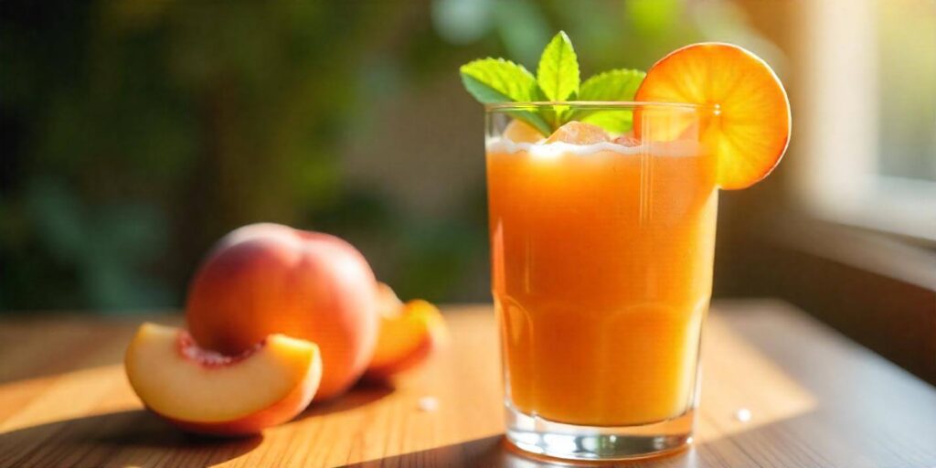 refreshing Creamy peach smoothie