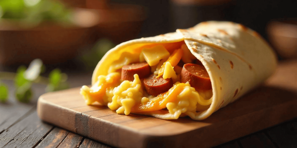 Mexican breakfast tacos with eggs