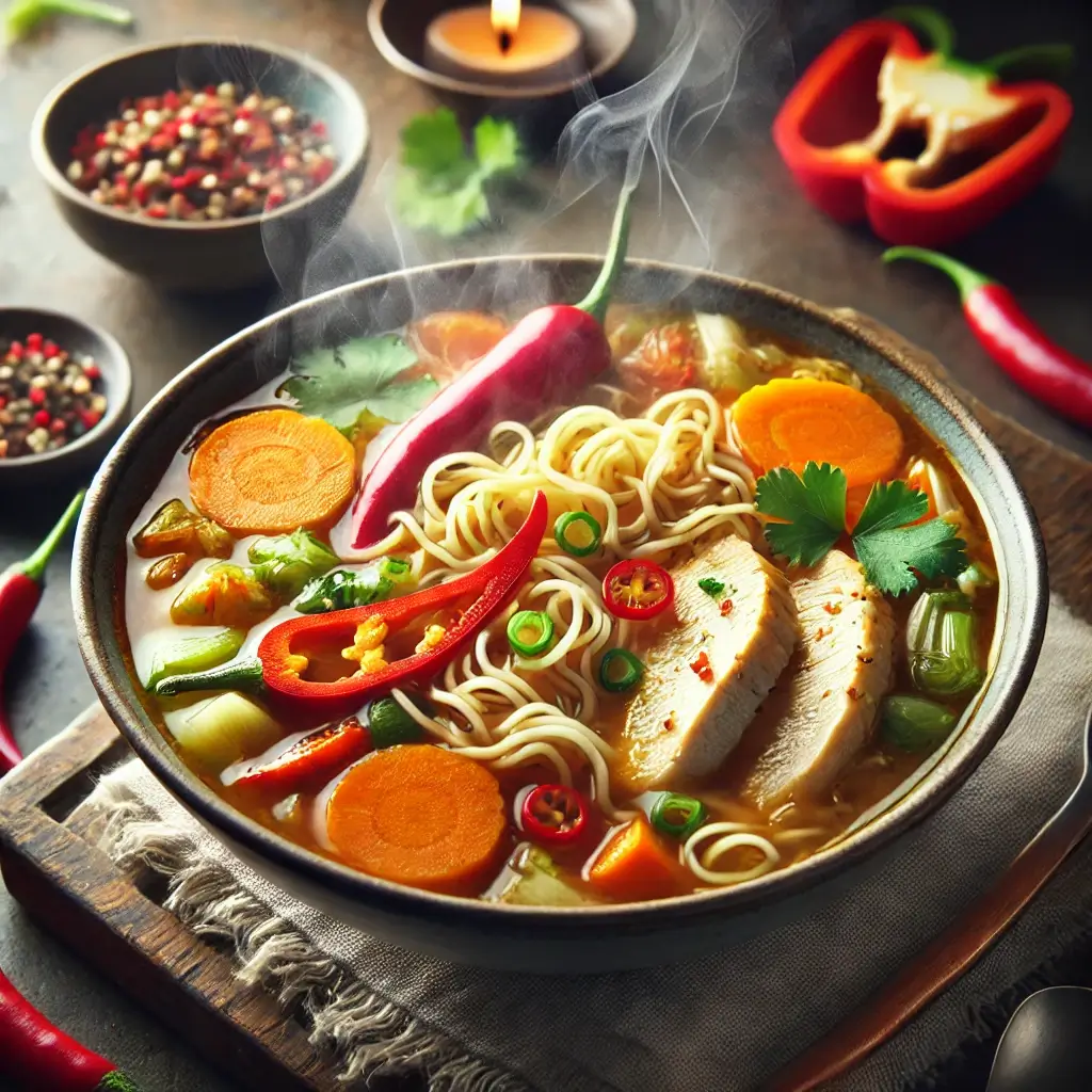 Spicy Chicken Noodle Soup