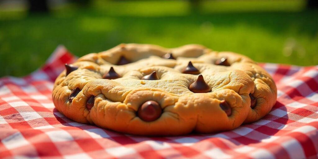 A homemade cookie cake