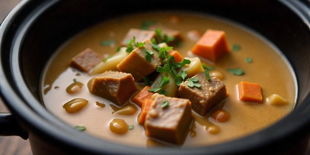 Delicious crock pot cube steak