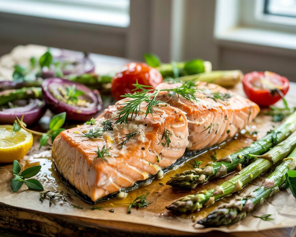 Simple Sheet Pan Salmon dish