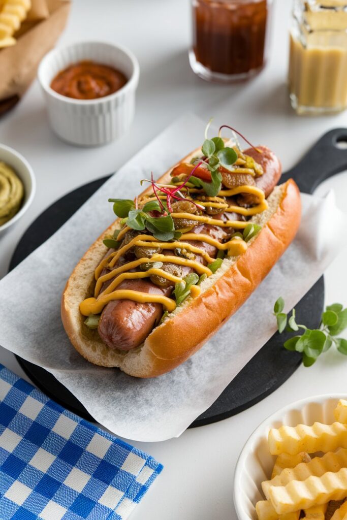 Close-up of a homemade bun with a perfectly soft interior