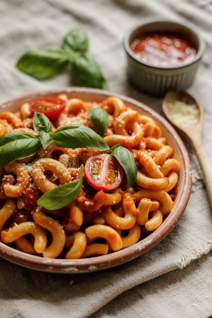 Tasty cavatappi pasta