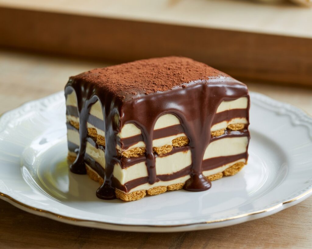 Delicious no bake chocolate eclair cake dessert