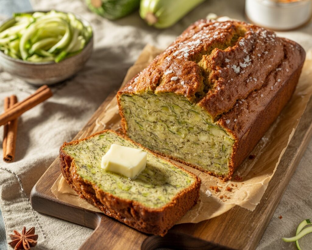 Moist and fluffy keto zucchini bread perfect for healthy snacking