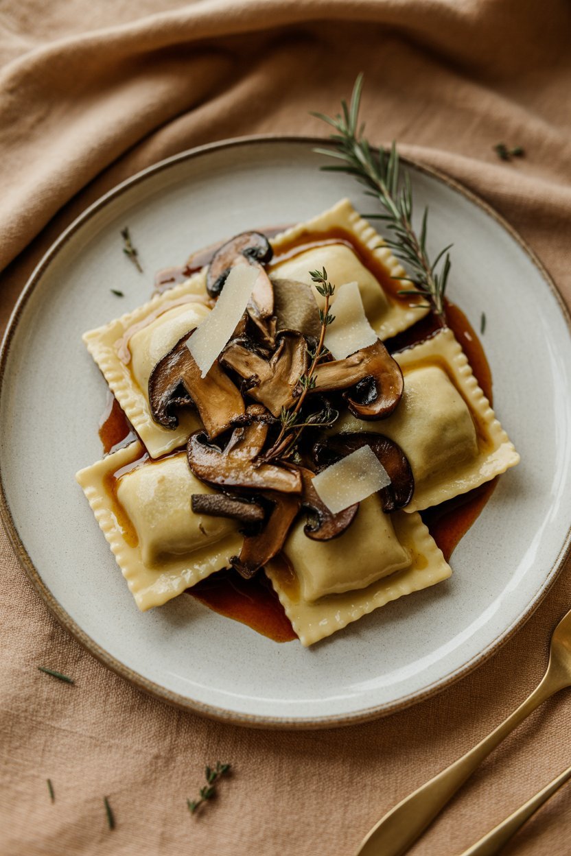 Authentic Mushroom Ravioli Recipe from Italy