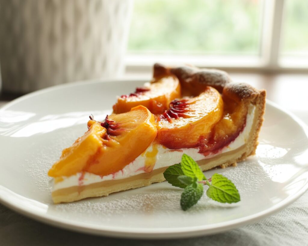 Fresh peach tart