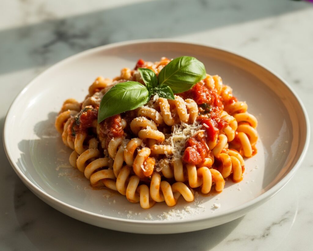 Delicious cavatappi pasta