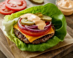 Lettuce Wrap Burger Recipe | Fresh & Healthy Bunless Burger