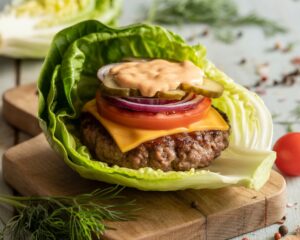 Lettuce Wrap Burger Recipe | Fresh & Healthy Bunless Burger