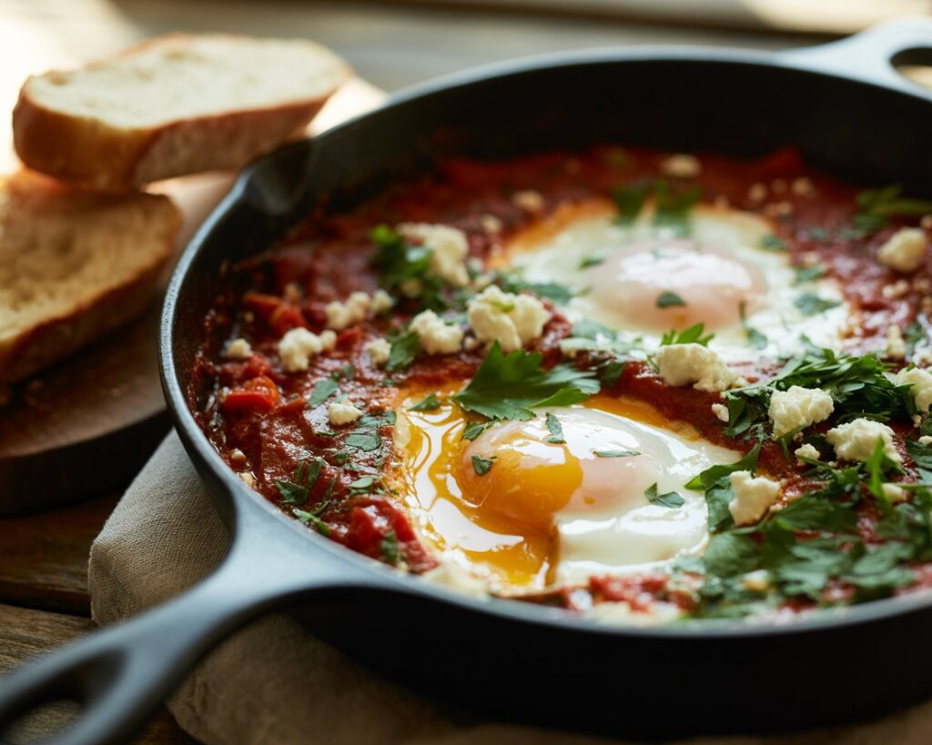 Authentic Shakshuka Recipe – Eggs Poached in Spiced Tomato Sauce