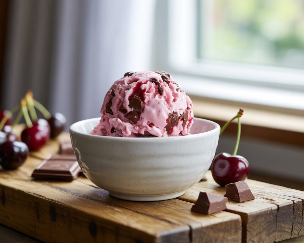Homemade Cherry Garcia Ice Cream