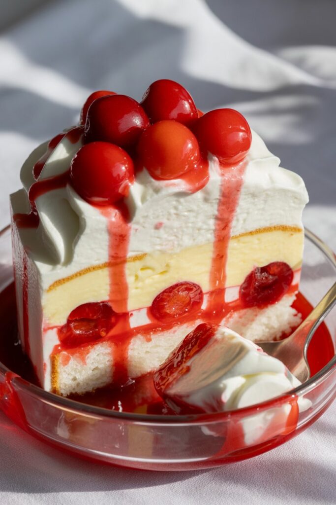 Easy Heaven on Earth Cake with Cherries and Pudding