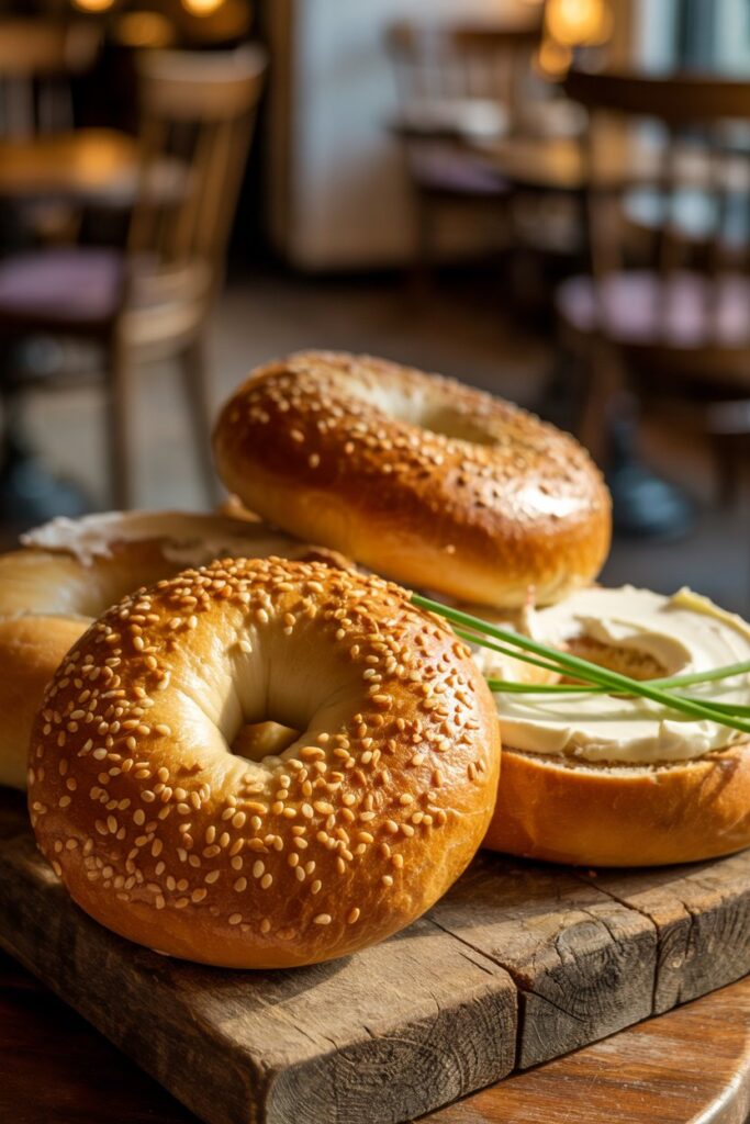 Close-up of mixed nuts coated with everything bagel seasoning.