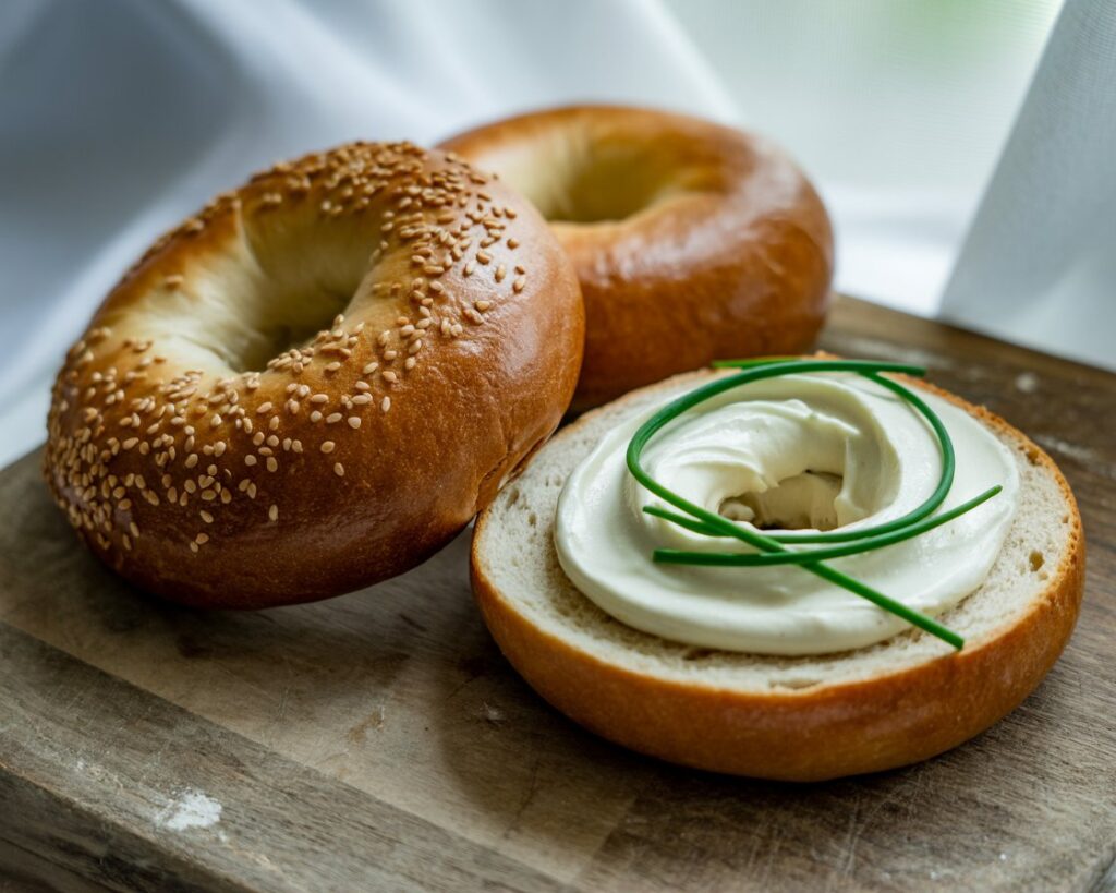 Jar filled with homemade everything bagel flavored nuts.