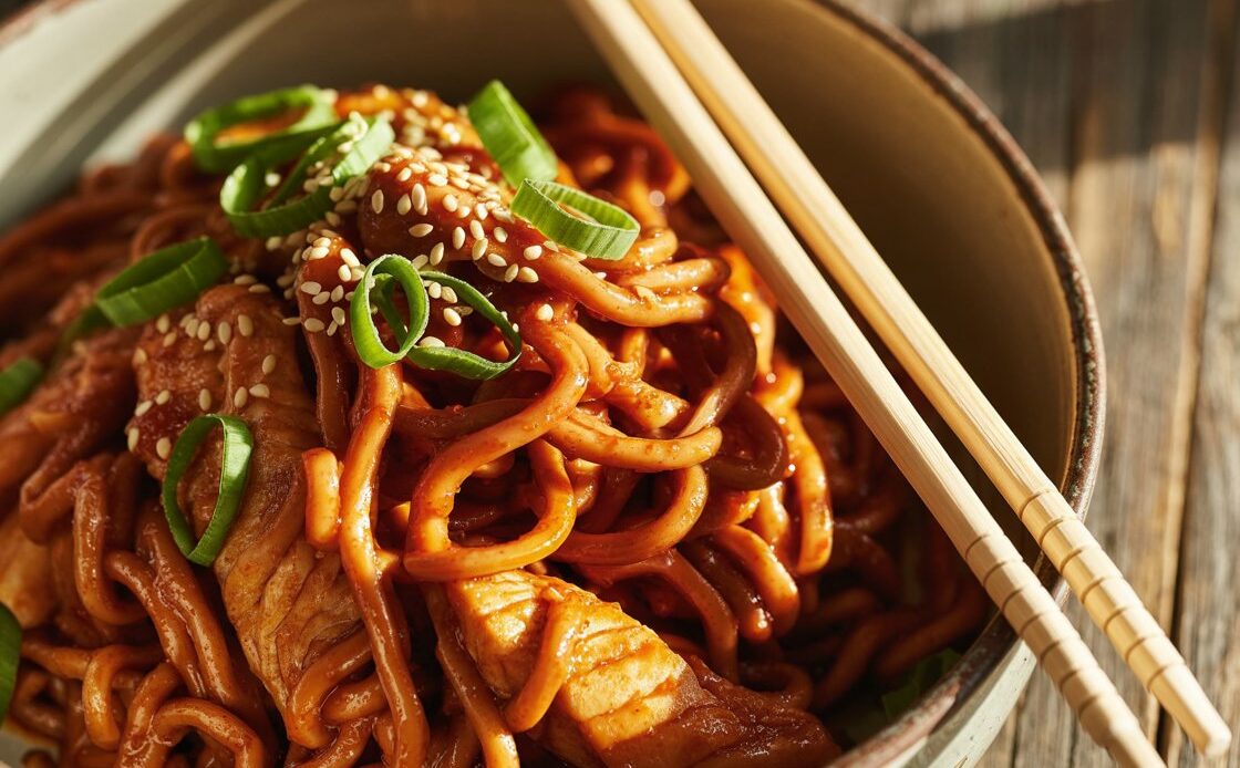 20-Minute Gochujang Chicken Noodles: Quick & Spicy Dinner