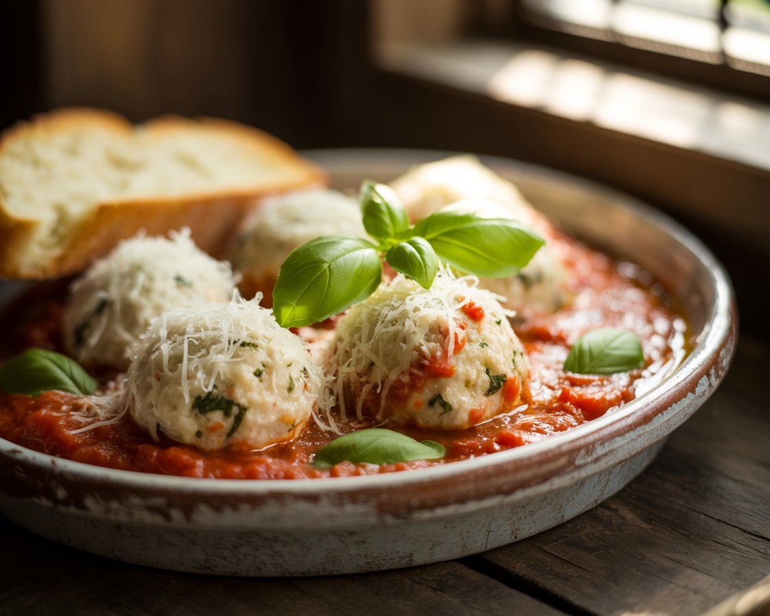 Ingredients for garlic bread laid out on a wooden kitchen counter.